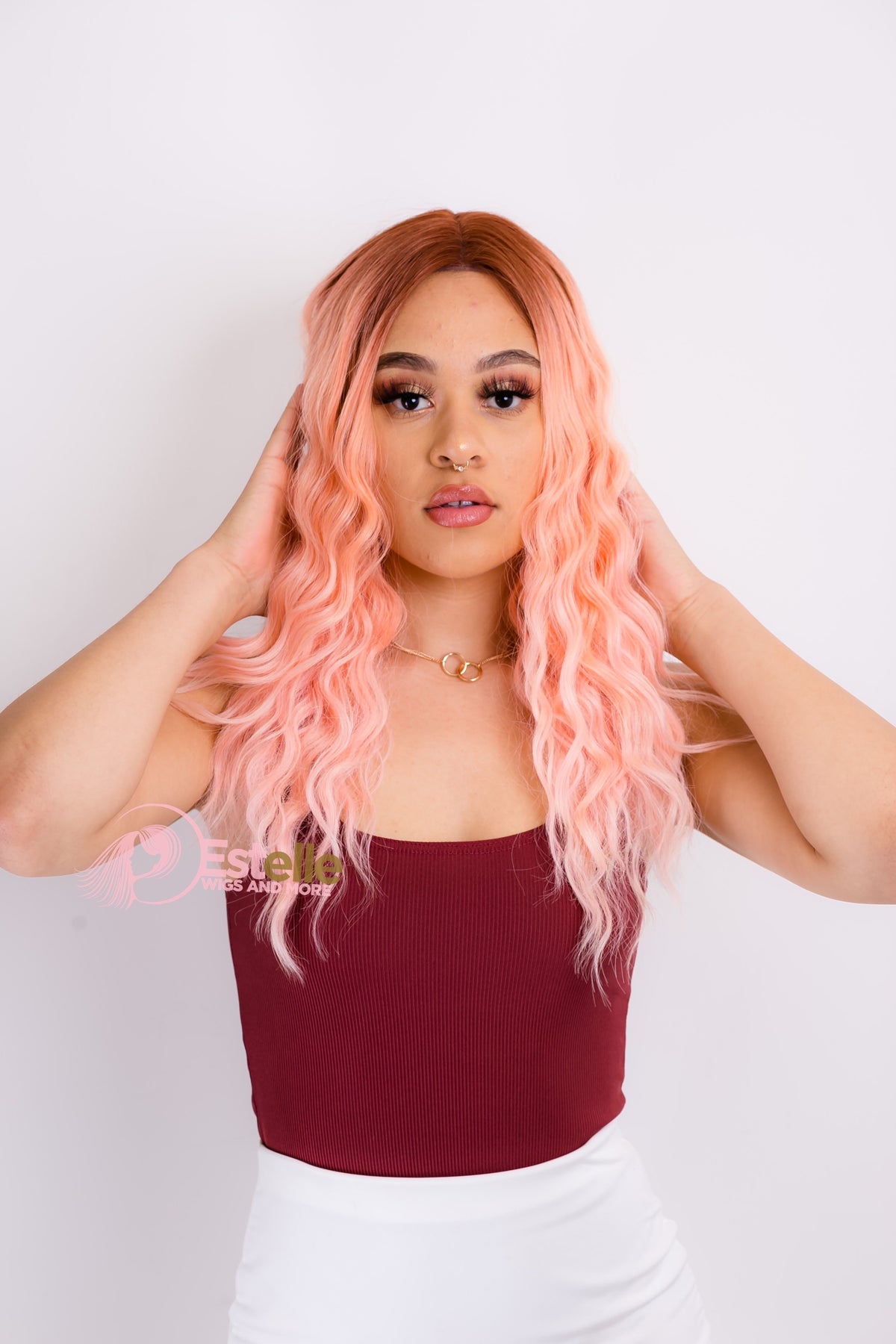 Long Wavy Synthetic Lace Front Wig-PISCES - estellewigsandmore.co.uk Human Hair Blend