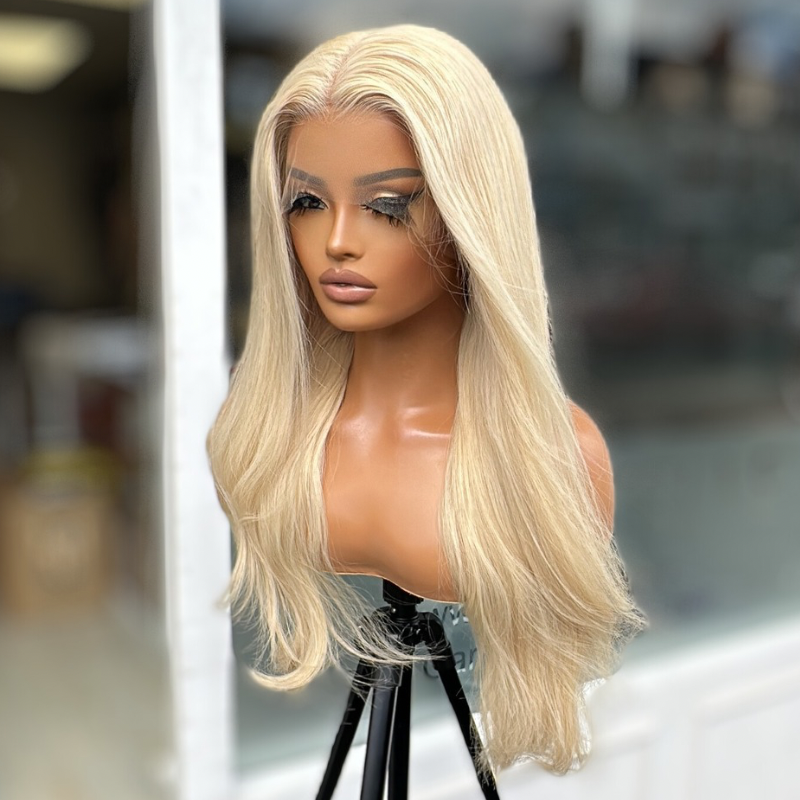 20 inches Light Blonde  Human Hair Lace Frontal Wig-LAYLA - estellewigsandmore.co.uk
