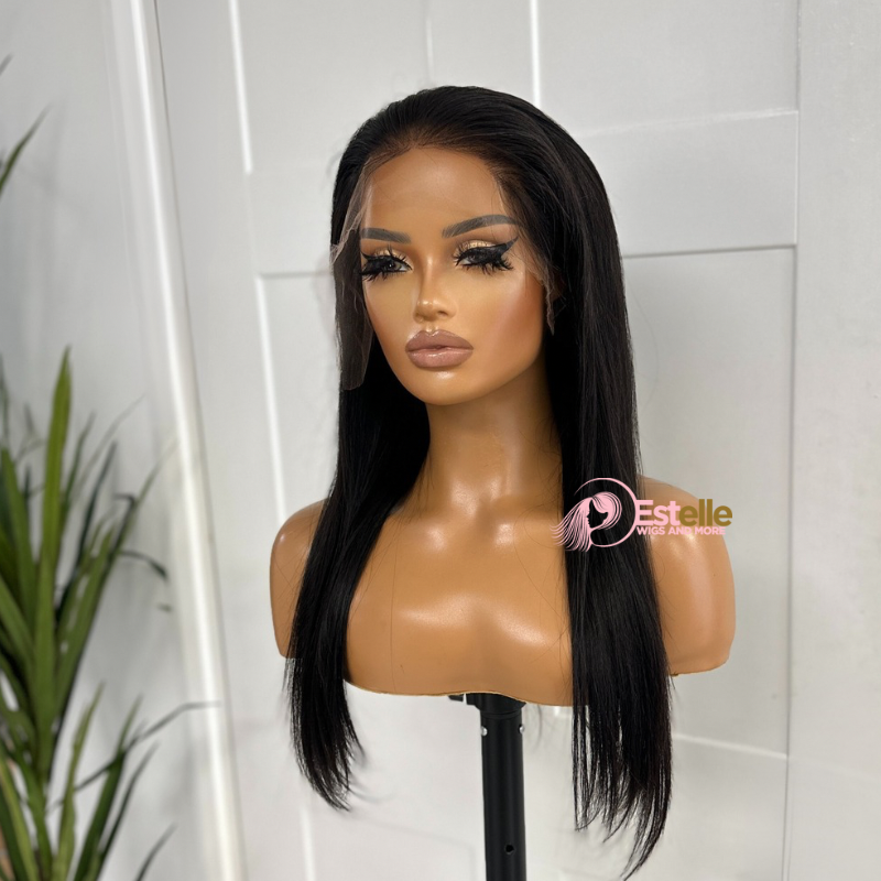 18 inches 100% Human Hair Straight HD Lace Front Wig-TENI - estellewigsandmore.co.uk Human Hair Lace Front Wig