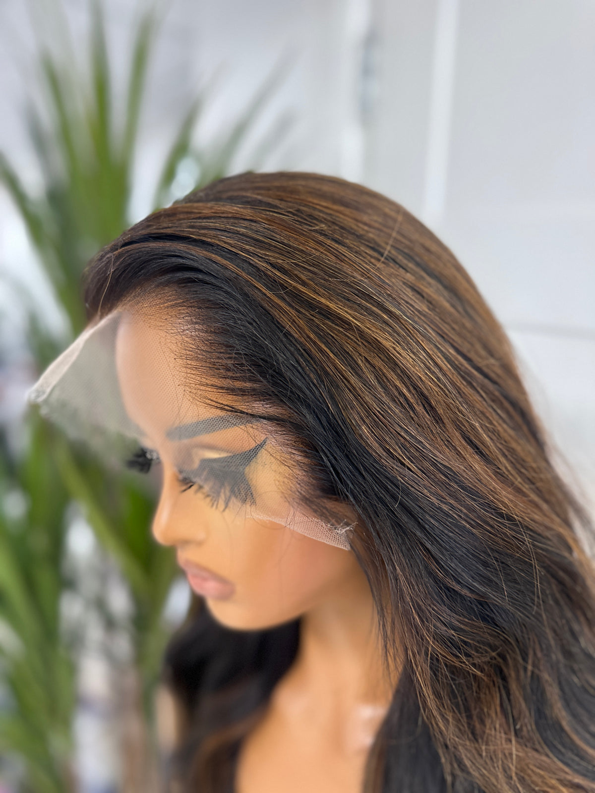 22 inches Black/Auburn HD Lace Front Human Hair Wig-TOFA - estellewigsandmore.co.uk Human Hair Lace Front Wig