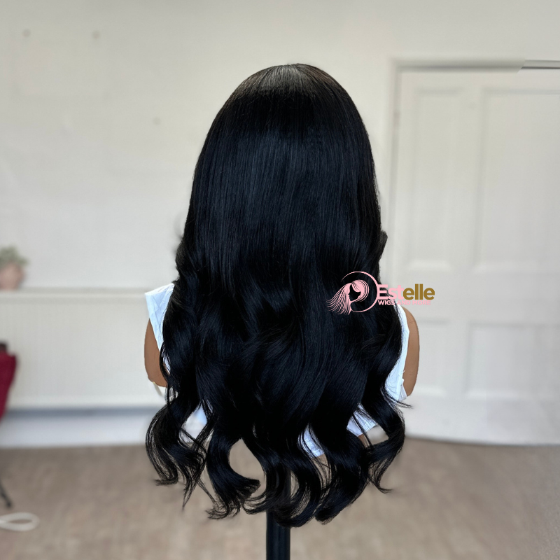 Natural Black Yaki Straight Human Hair Wig| HD Lace Frontal -REMI - estellewigsandmore.co.uk Human Hair Wig