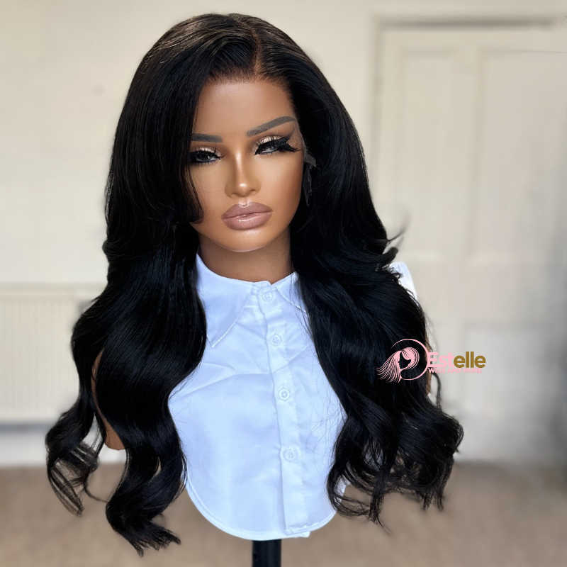 Natural Black Yaki Straight Human Hair Wig| HD Lace Frontal -REMI - estellewigsandmore.co.uk Human Hair Wig