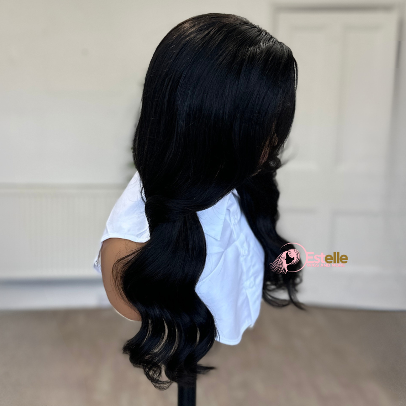 Natural Black Yaki Straight Human Hair Wig| HD Lace Frontal -REMI - estellewigsandmore.co.uk Human Hair Wig