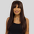 18'' Brown  Straight Fringe  Human Hair Wig -ROBIN - estellewigsandmore.co.uk