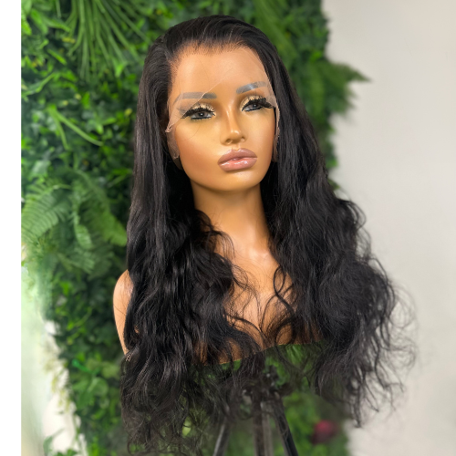 22 inches Natural Black HD  Full  Lace  Human Hair Wig  -EVA - estellewigsandmore.co.uk