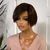 Short Chocolate Brown Full  Lace  Human Hair Wig-AMOR - estellewigsandmore.co.uk