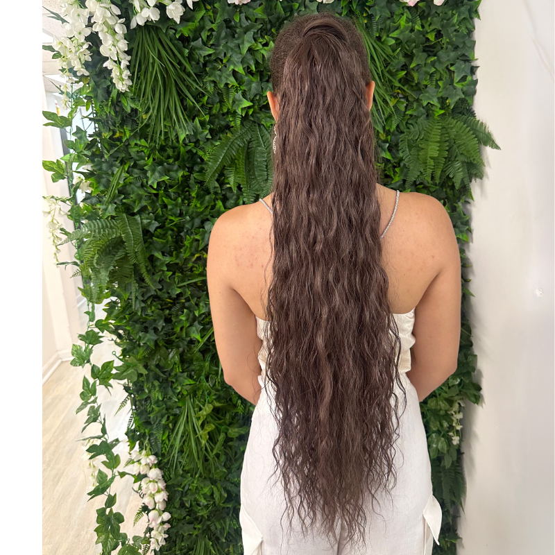 34&#39;&#39; Extra Long Curly Wrap Around Synthetic Ponytail -MARIE - estellewigsandmore.co.uk synthetic hair extensions