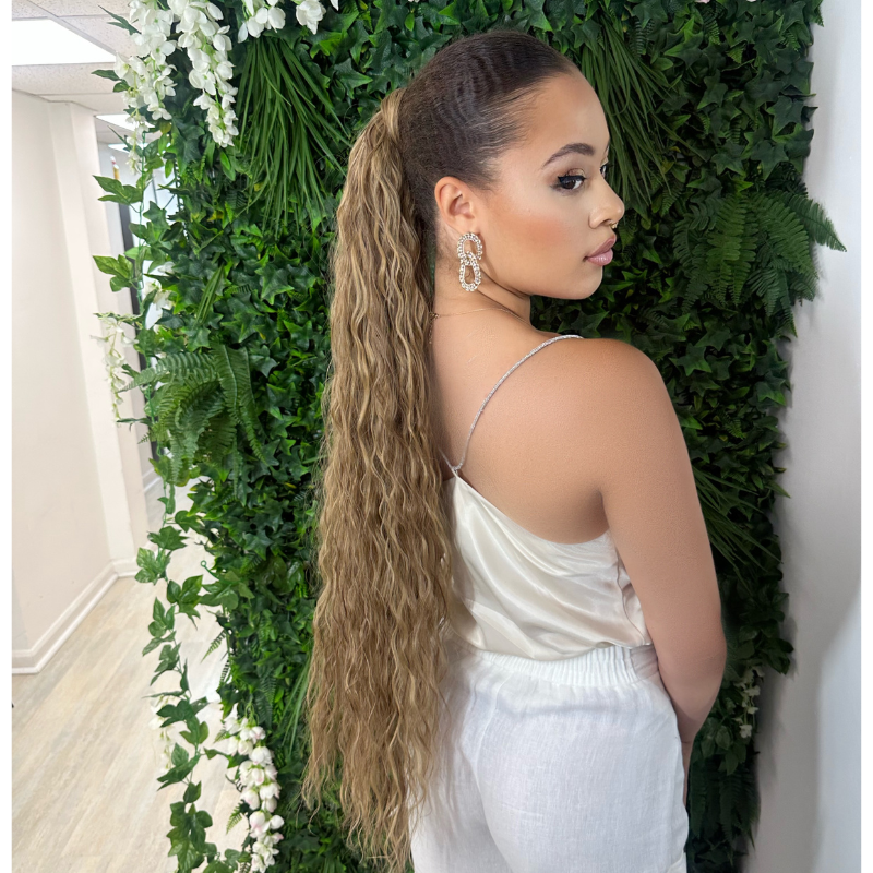 34&#39;&#39; Extra Long Curly Wrap Around Synthetic Ponytail -MARIE - estellewigsandmore.co.uk synthetic hair extensions
