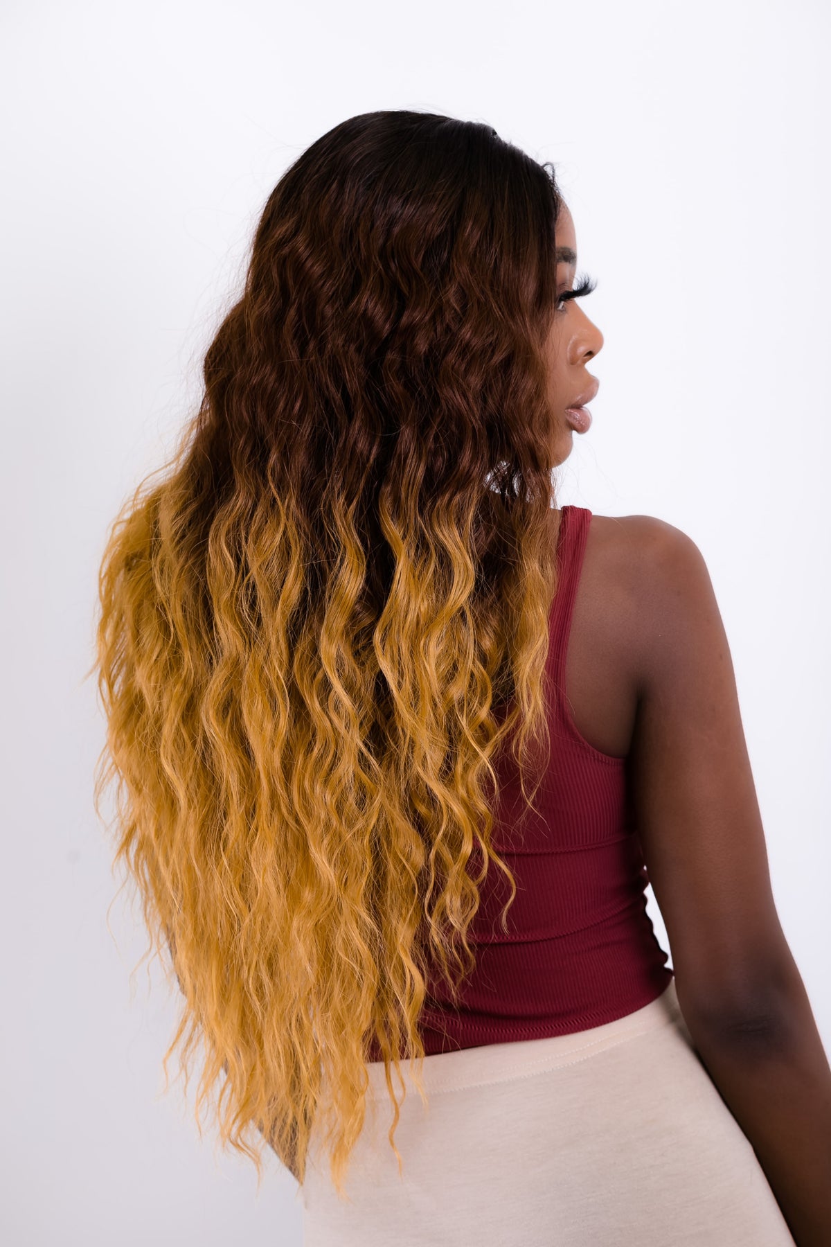 Long Curly Layered Synthetic Lace Front Wig-ALILA - estellewigsandmore.co.uk