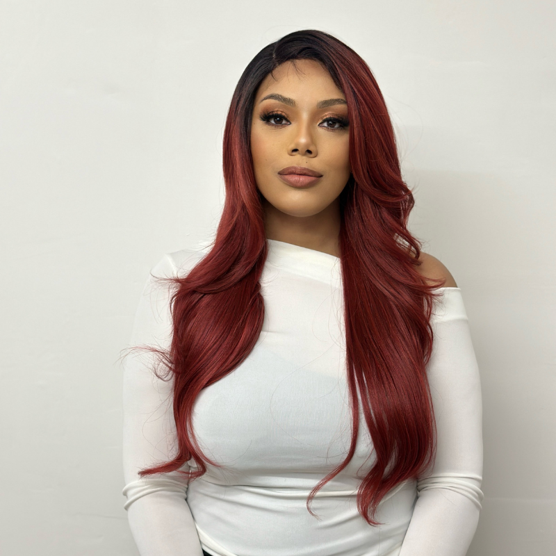 Multitonal Long Straight Layered Synthetic Lace Front Wig-ALICE - estellewigsandmore.co.uk