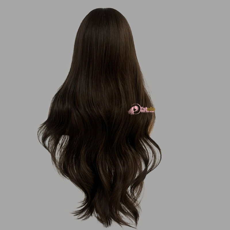 Long Layered  Chocolate Brown Synthetic  Lace Front Wig-SORRIE/404 - estellewigsandmore.co.uk