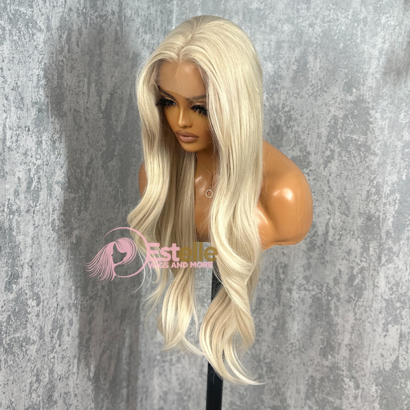 Long Light Champagne Blonde Synthetic Lace Front Wig-SORRIE/101 - estellewigsandmore.co.uk Synthetic Lace front wig