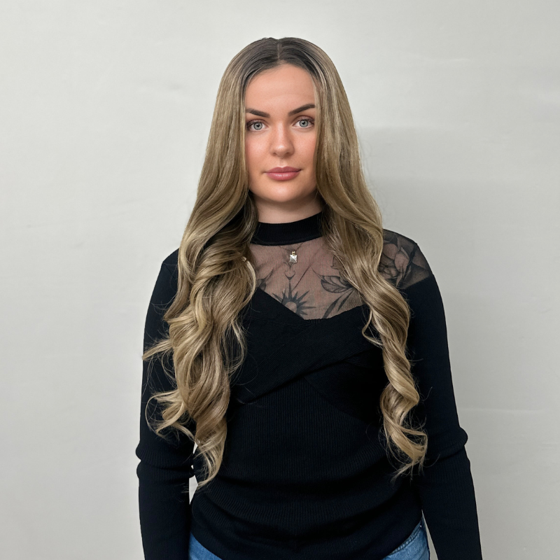 Rooted Brown Blonde Mix Long Synthetic Lace Front Wig-DULCE - estellewigsandmore.co.uk