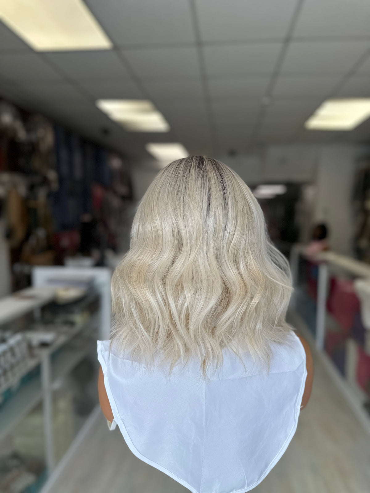 Rooted Light Blonde Balayage 13 by 6 Synthetic Lace Front Wig- Zoe/06 - estellewigsandmore.co.uk