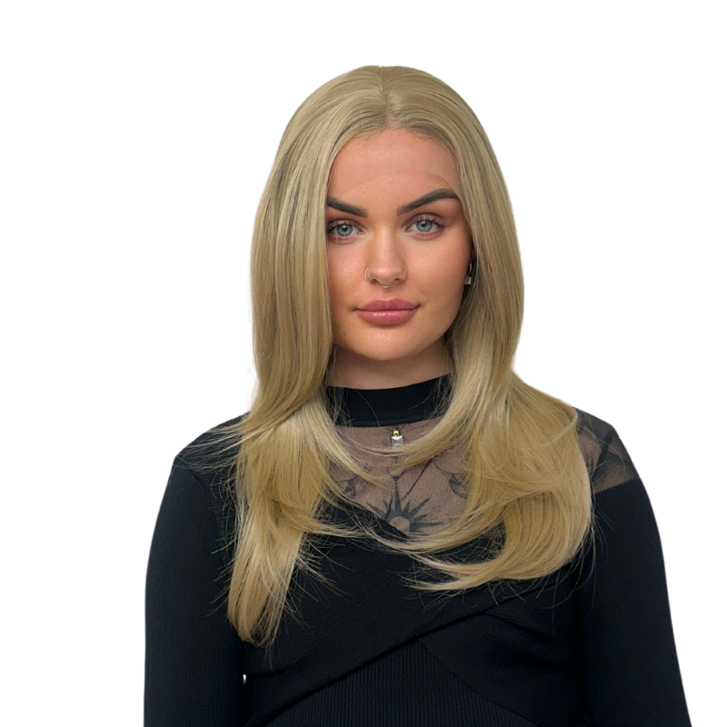 Straight Layered  Blonde  Synthetic Lace Front Wig-ATHENA - estellewigsandmore.co.uk