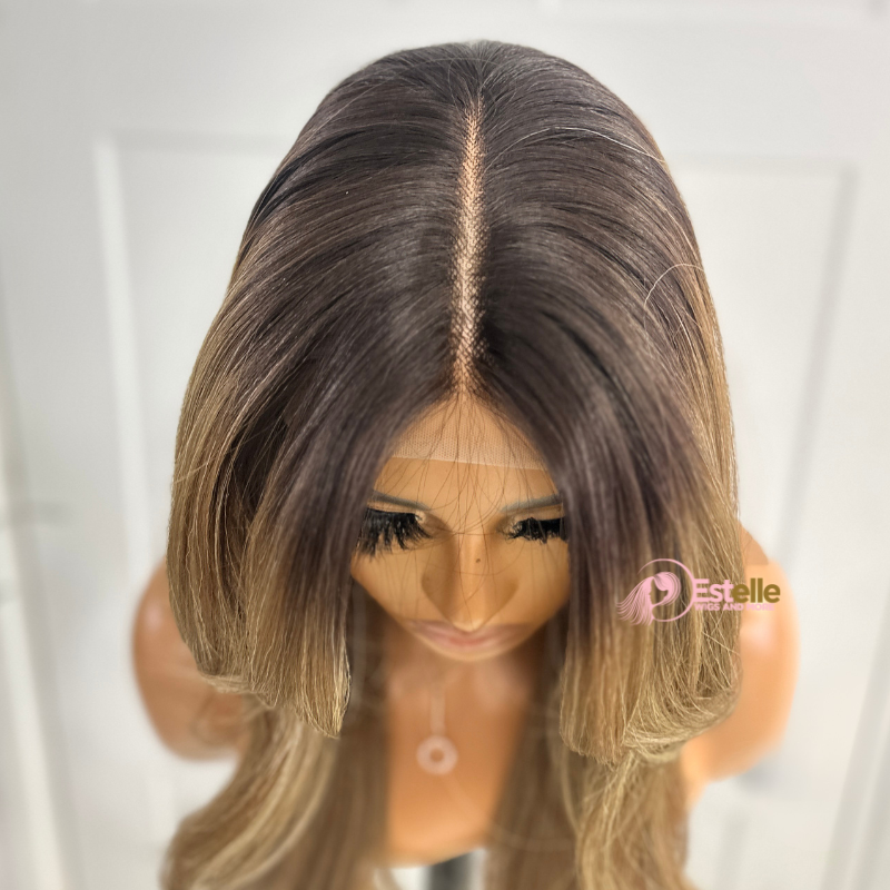 Vanilla SwirL Long Layered Synthetic  Lace Front Wig -TRISH - estellewigsandmore.co.uk