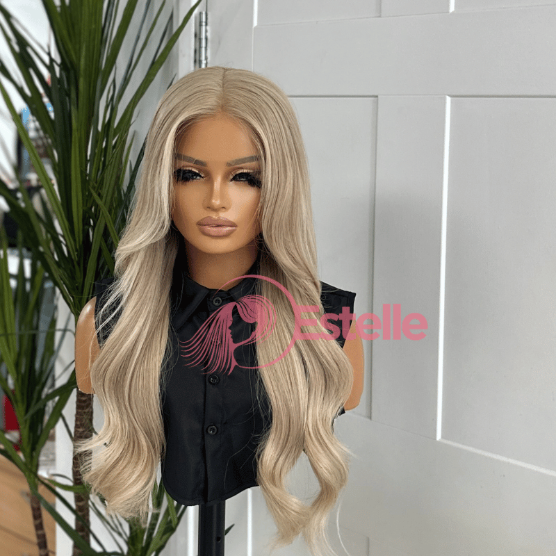 20'' Beige Blonde Ombre  Lace Front  Human Hair Wig-Adina