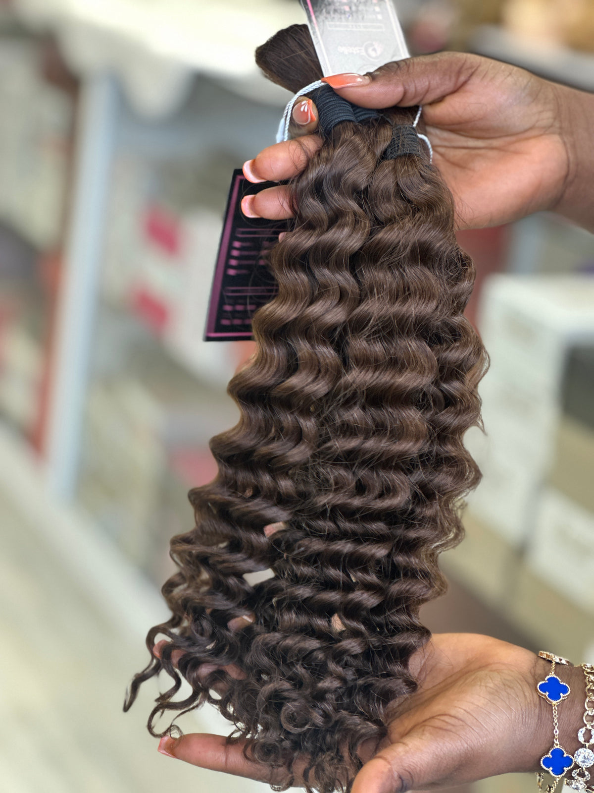 HUMAN HAIR -Deep Wave Bulk Braiding Hair | Boho Braids | Goddess Locs - estellewigsandmore.co.uk Braiding Hair