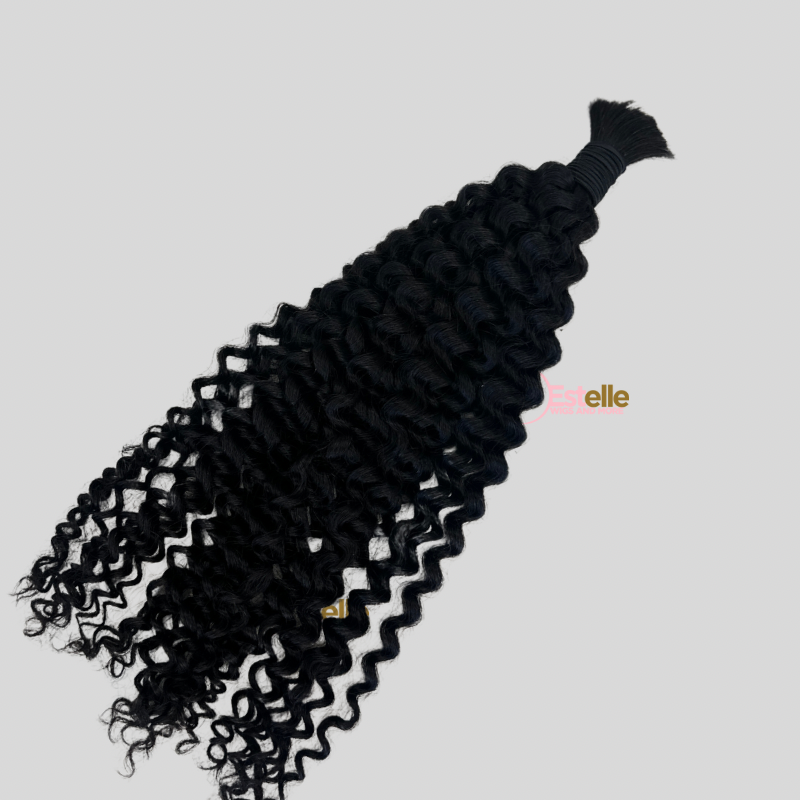 HUMAN HAIR -Curly Bulk Braiding Hair | Boho Braids | Goddess Locs - estellewigsandmore.co.uk Braiding Hair