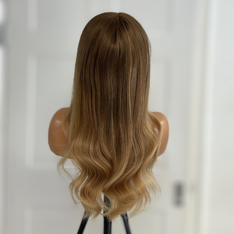 18 inches Chocolate Ombre Blonde Human Hair Lace Front Wig-EMMA - estellewigsandmore.co.uk Human Hair Lace Front Wig