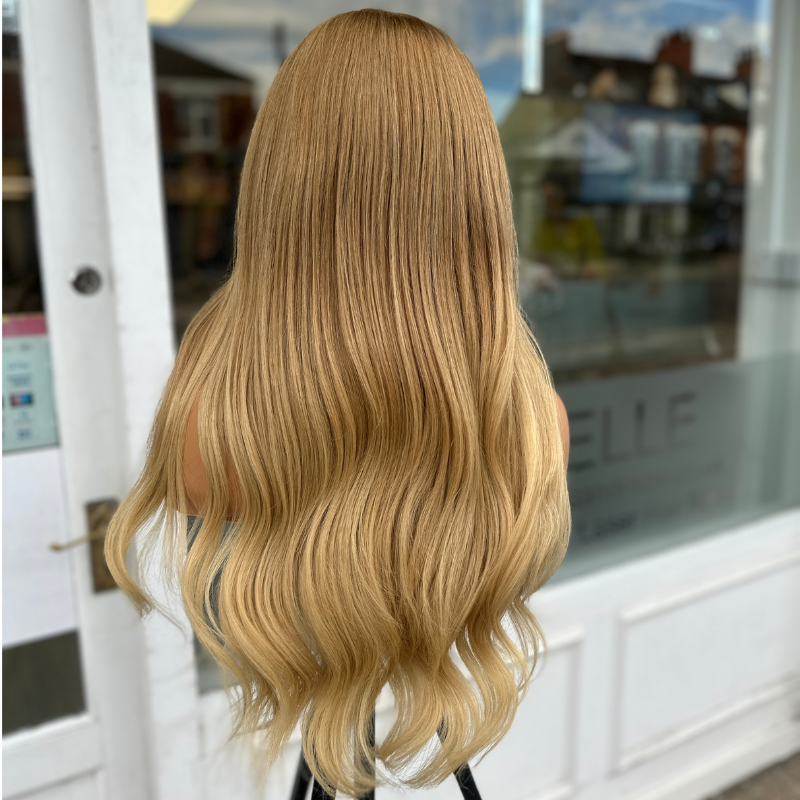 20  inches  Light Golden Brown Human Hair Lace Front Wig-ARETI - estellewigsandmore.co.uk