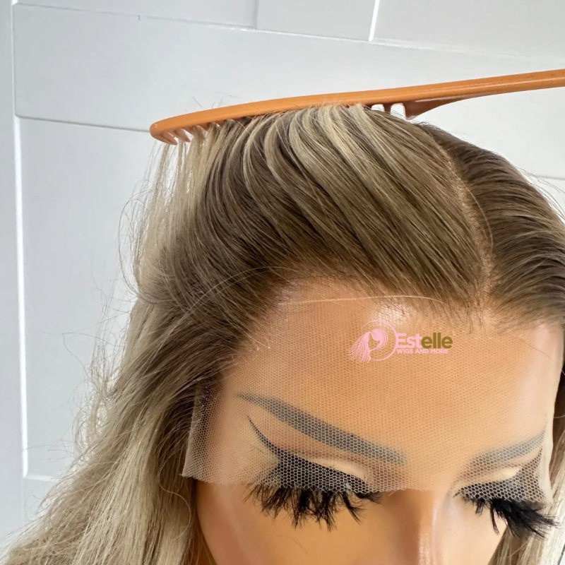 20 inches Rooted Blonde Mix Human Hair Wig-AMBER - estellewigsandmore.co.uk