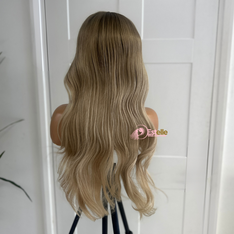 20 inches Rooted Mixed Blonde  Human Hair Lace Front  Wig-KIM - estellewigsandmore.co.uk