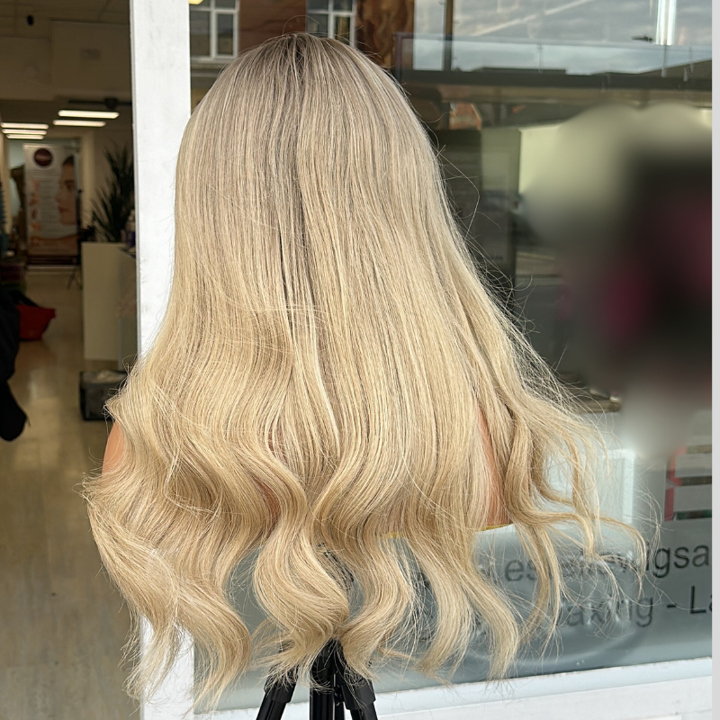 20 inches Rooted Light  Blonde Full Lace Human Hair Wig-UMA - estellewigsandmore.co.uk