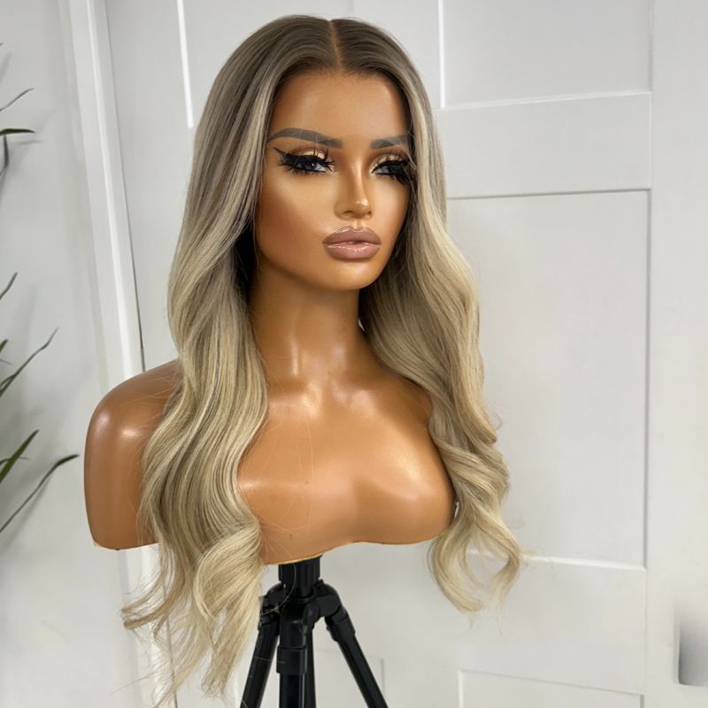 20 inches Rooted Light  Blonde Full Lace Human Hair Wig-UMA - estellewigsandmore.co.uk