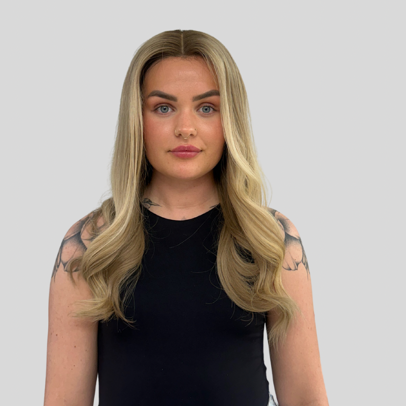 12 inches Rooted Light  Blonde Mix  Lace Front  Human Hair Wig-MIAH - estellewigsandmore.co.uk