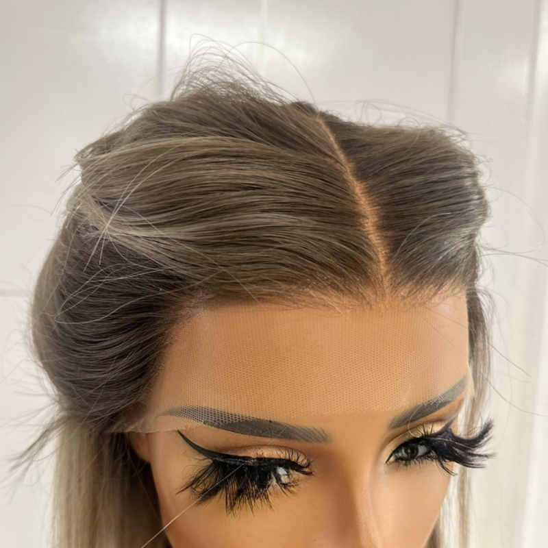 12 inches Rooted Light Blonde Human Hair Wig 130 Density -UMA - estellewigsandmore.co.uk