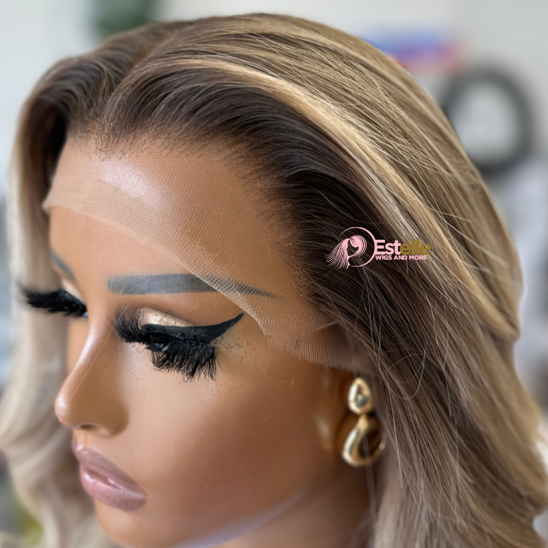 14 inches Rooted Light Blonde Lace Front Human Hair Wig-RICHIE - estellewigsandmore.co.uk Human Hair Wigs