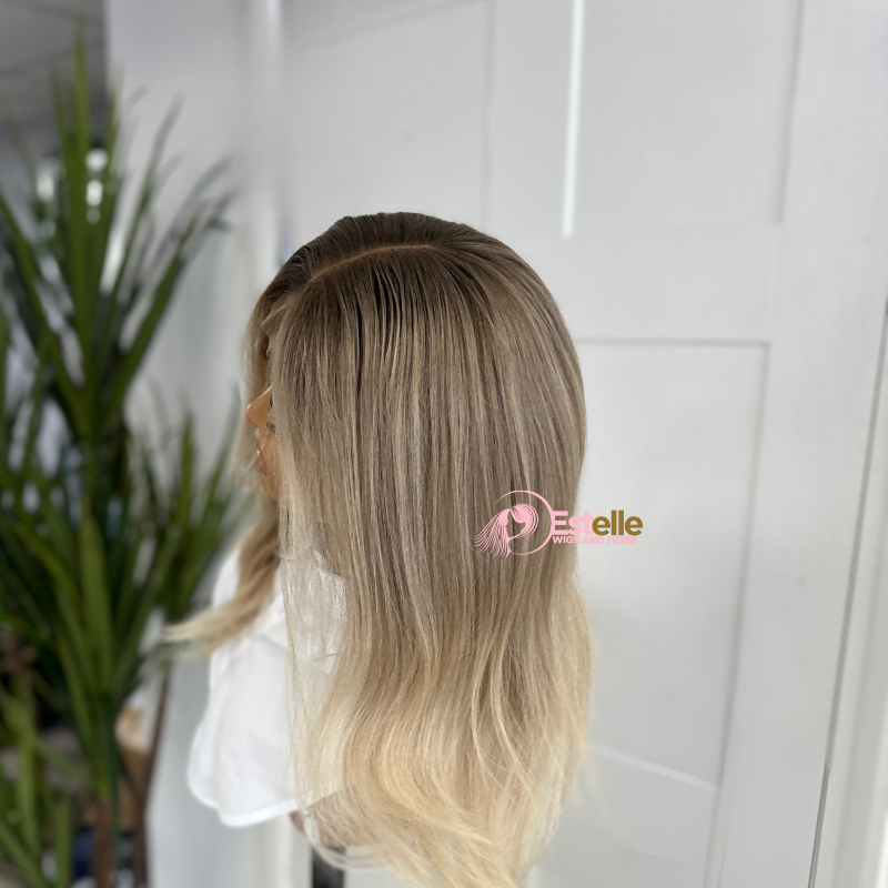 14 inches Rooted Light Blonde Lace Front Human Hair Wig-RICHIE - estellewigsandmore.co.uk Human Hair Wigs