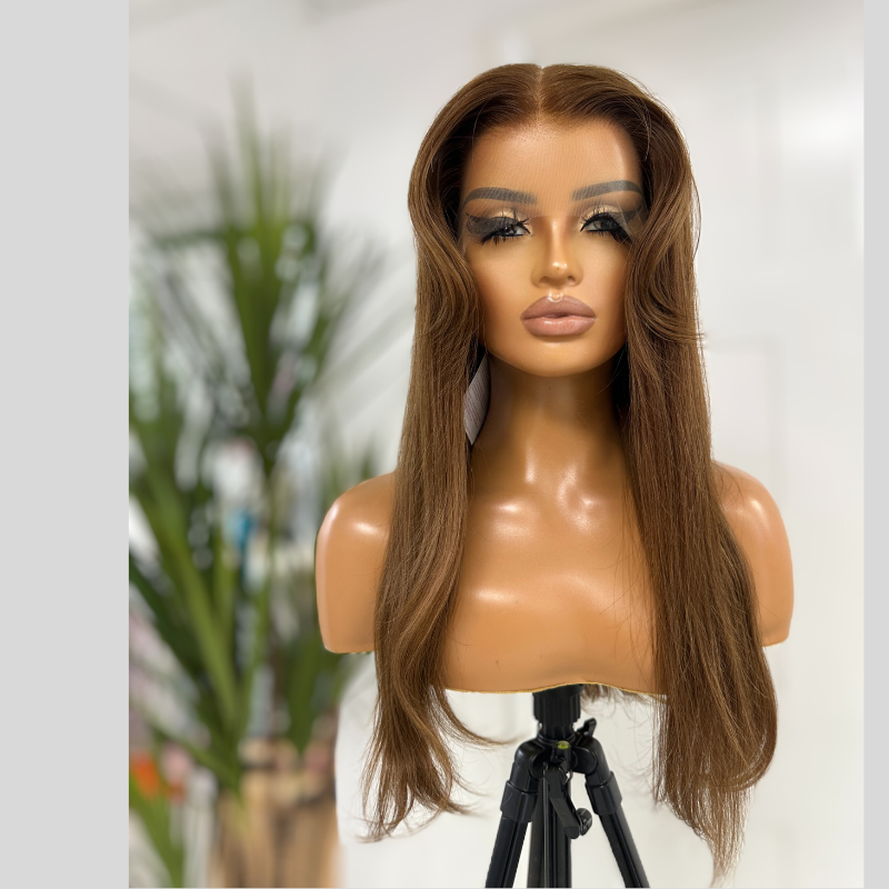 18 inches Auburn Human Hair Lace Front Wig- HARPER - estellewigsandmore.co.uk