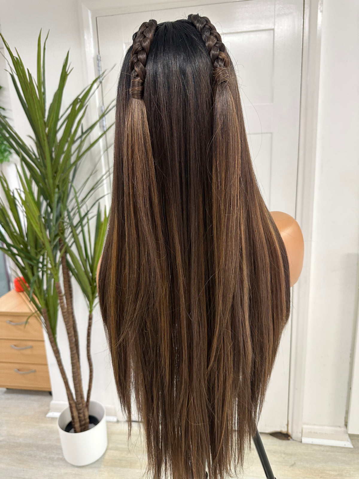 Braided Human Hair Blend Lace Front Wig-ANYA - estellewigsandmore.co.uk Synthetic Lace front wig