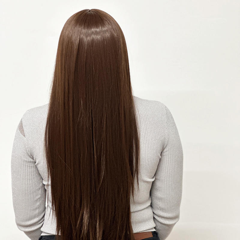 Chocolate Brown Long Straight Lace Front Wig-EVITA - estellewigsandmore.co.uk Synthetic Lace front wig