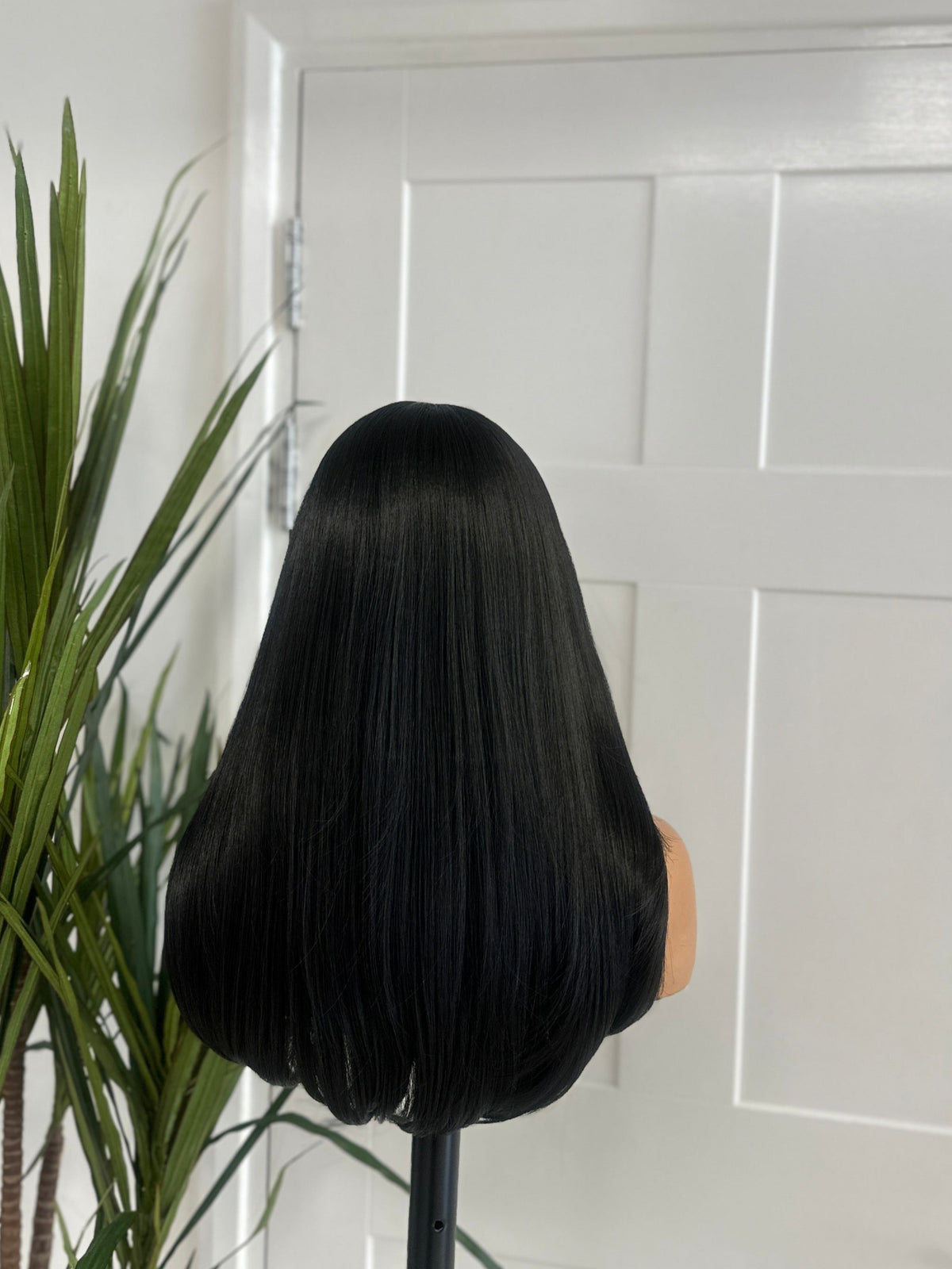 EWD06 -Jet Black Straight Lacefront Synthetic Wig - estellewigsandmore.co.uk Synthetic Lace front wig