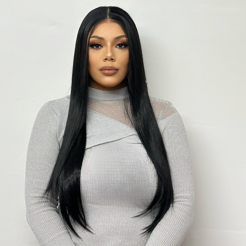 ILARIA- Long Straight 13*6 Synthetic Lace Frontal Wig - estellewigsandmore.co.uk