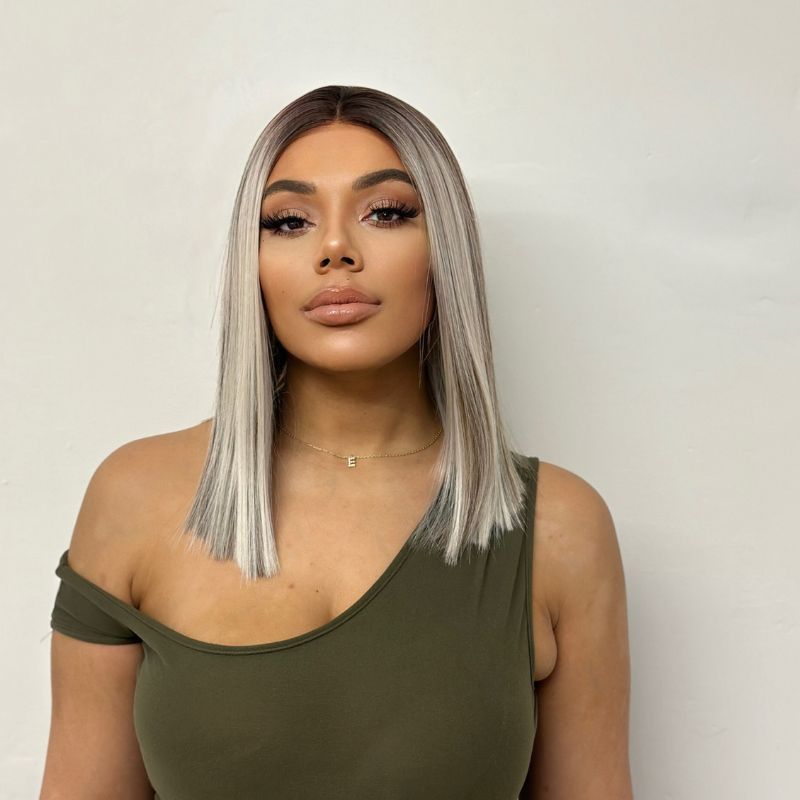 Long bob lace clearance front wig