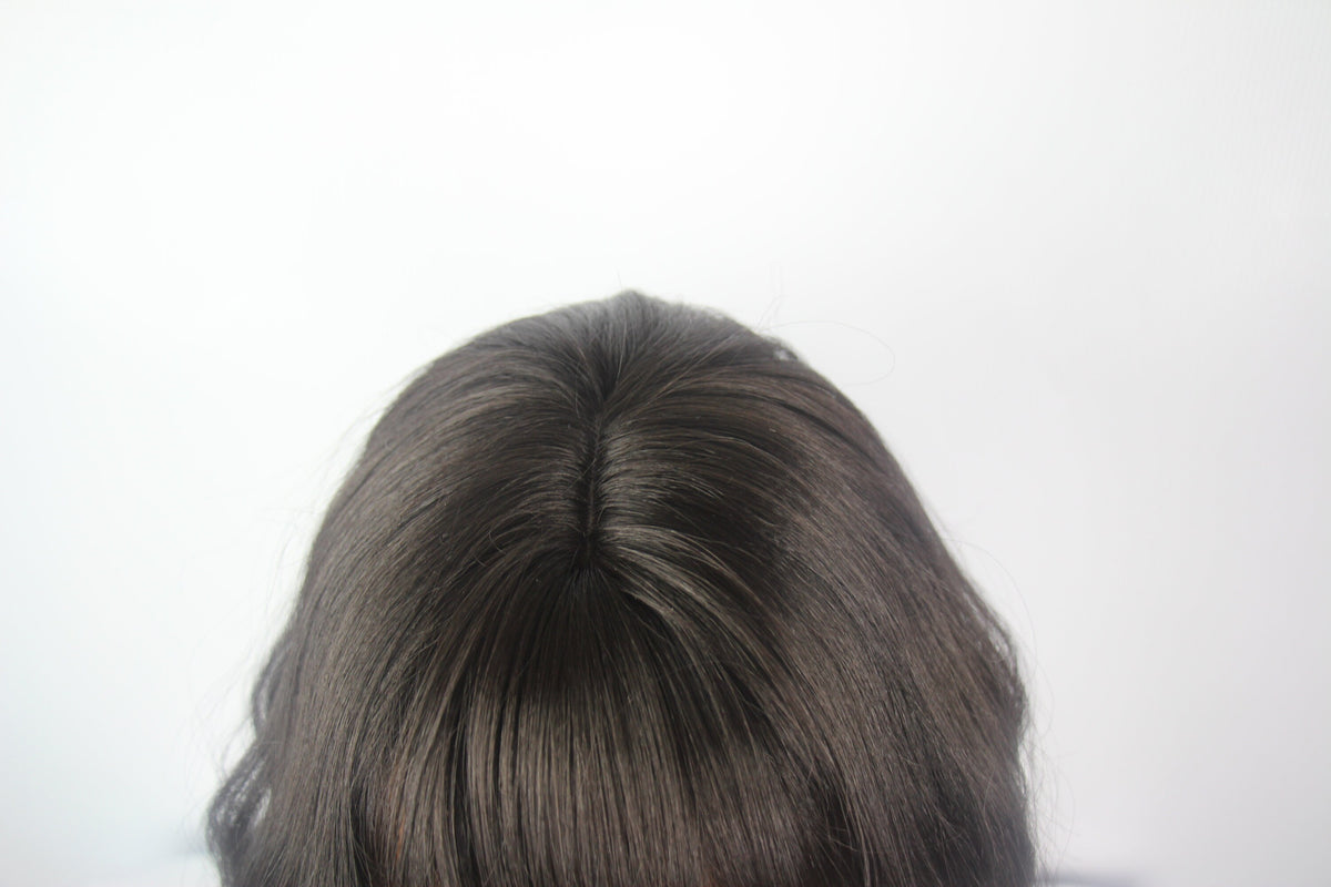 Natural Black Mid-Length Wavy Wig with Fringe | Synthetic Heat Safe - estellewigsandmore.co.uk