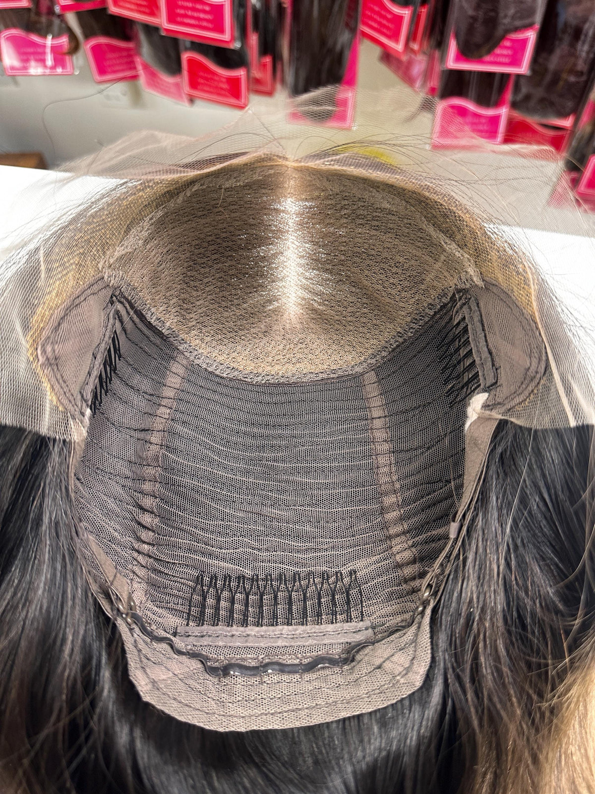 12 Rooted Ash Brown Mix Blonde Glueless Human Hair Wig - 130 Density | Small Cap - estellewigsandmore.co.uk