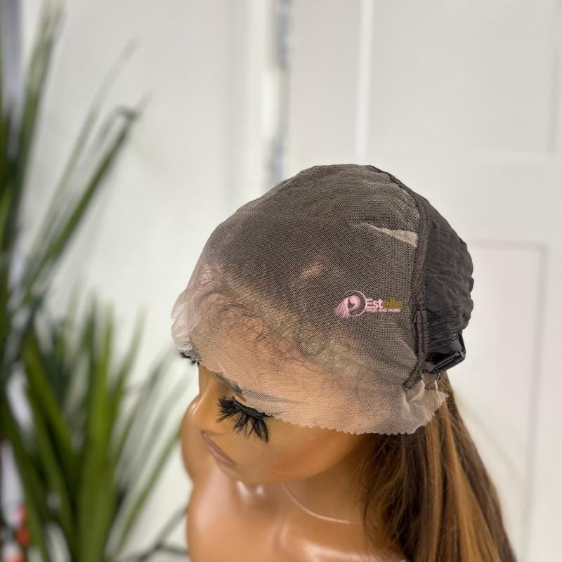 Brown Long Beautiful Layered Synthetic Lace Front Wig -Shana - estellewigsandmore.co.uk