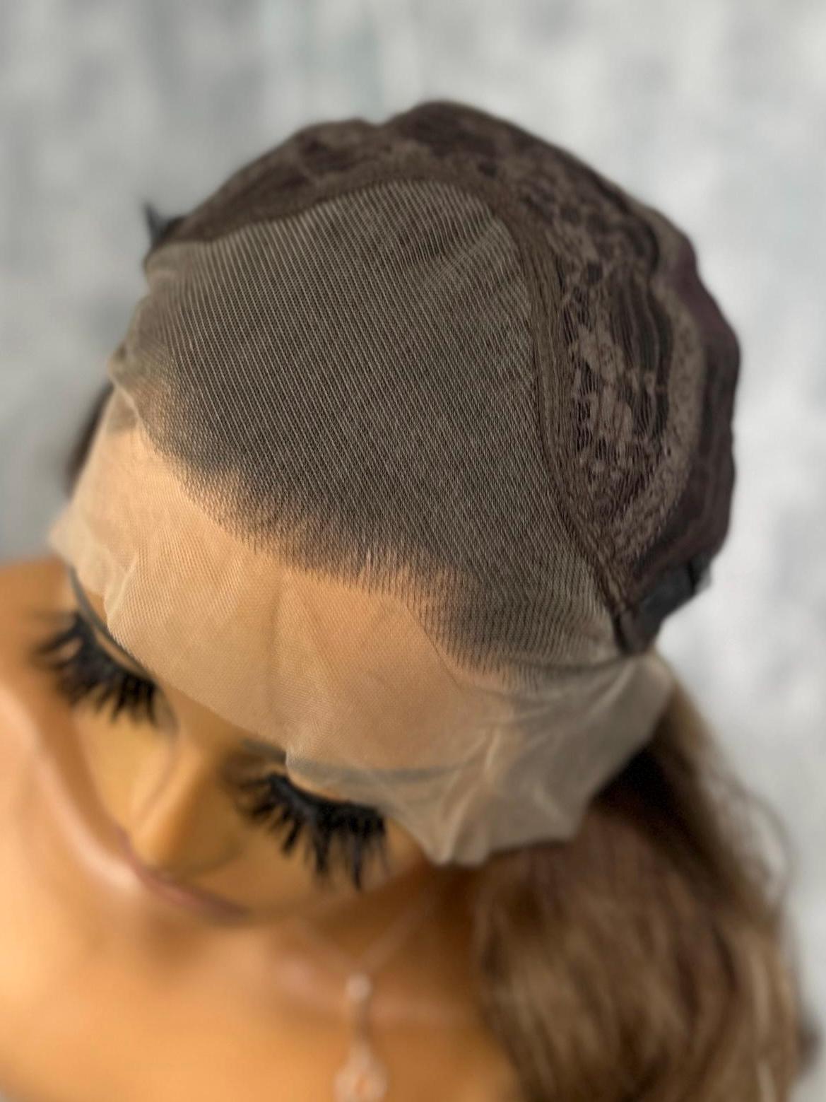 Wavy Brown Blonde Balayage Lace Front Wig – Free Part, Heat Safe Synthetic Fibre-DI/07 - estellewigsandmore.co.uk SYNTHETIC WIGS