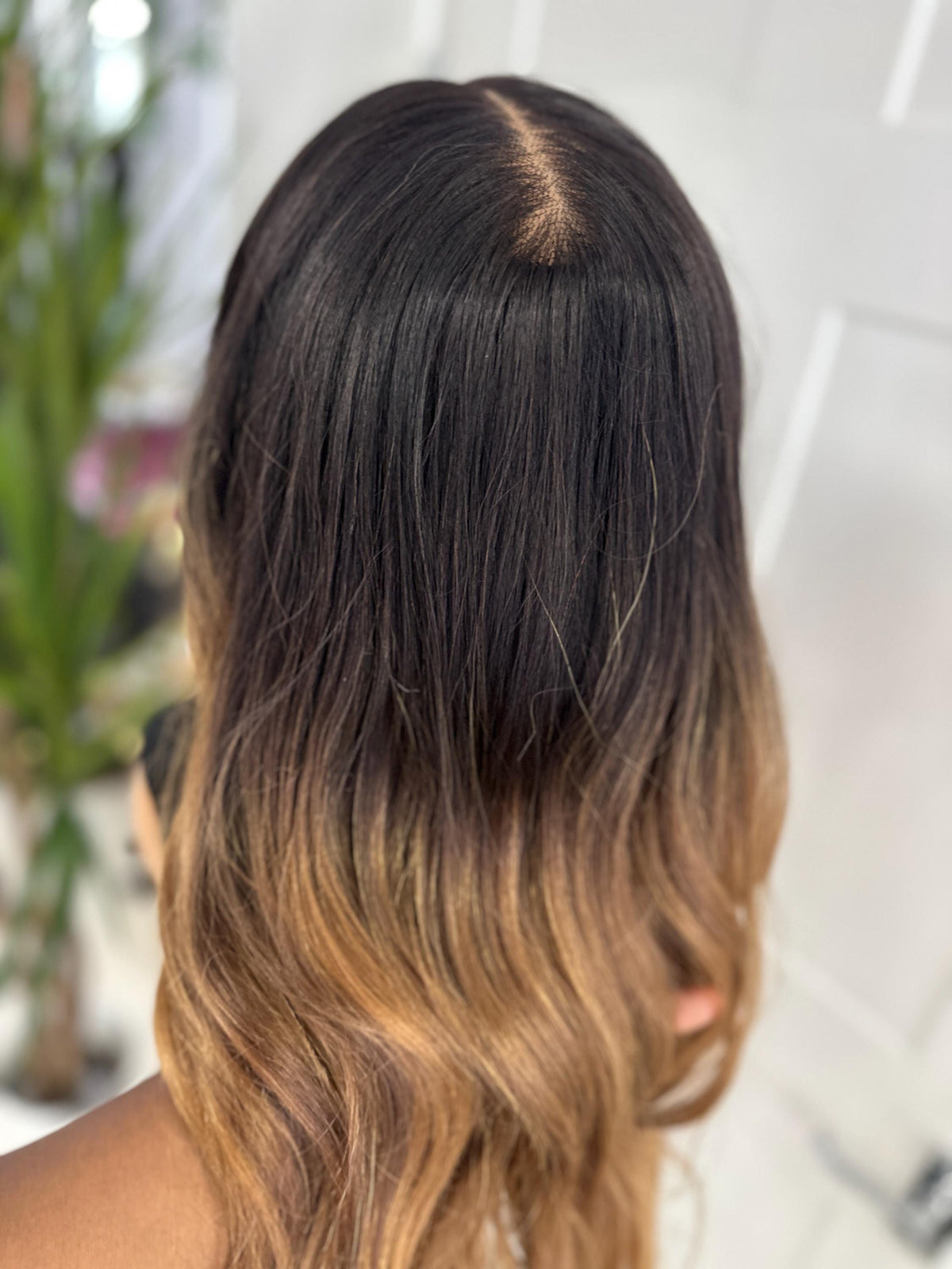 Long Wavy Lace Front Wig | Honey Blonde &amp; Brown Ombre -Natasha - estellewigsandmore.co.uk WIG