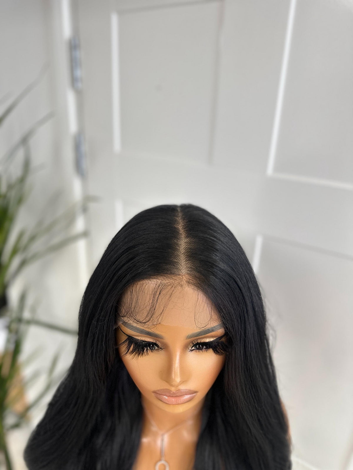 Natural Black Lace Front Wig Long Wavy Wig Natural Hairline -Natasha - estellewigsandmore.co.uk Human Hair Blend