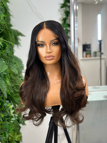 SOMMA- Long Luxury Raw Human Hair Lace Closure Wig
