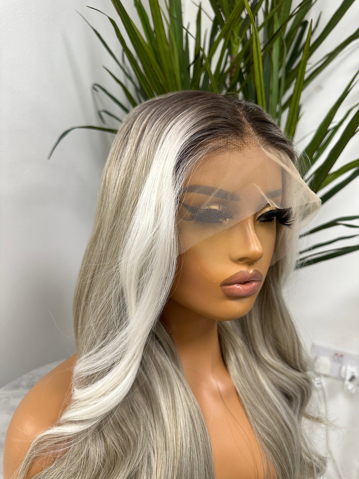 Long Rooted Ash Blonde Mix Lace Frontal Synthetic Wig-JEAN - estellewigsandmore.co.uk Synthetic Lace front wig