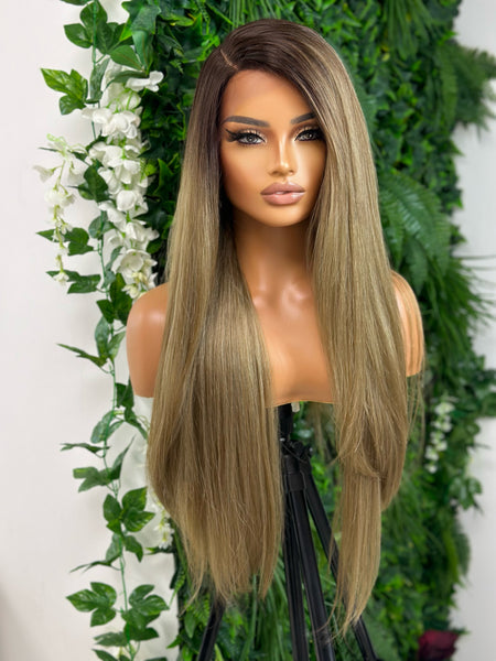 STELLA-Human Hair Blended Lace Wig
