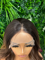 VERA-Rooted Mixed Brown Wavy Synthetic Lace Front Wig