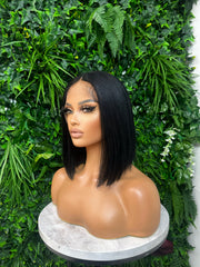INES -Human Hair Blend Bob Lace Front Wig